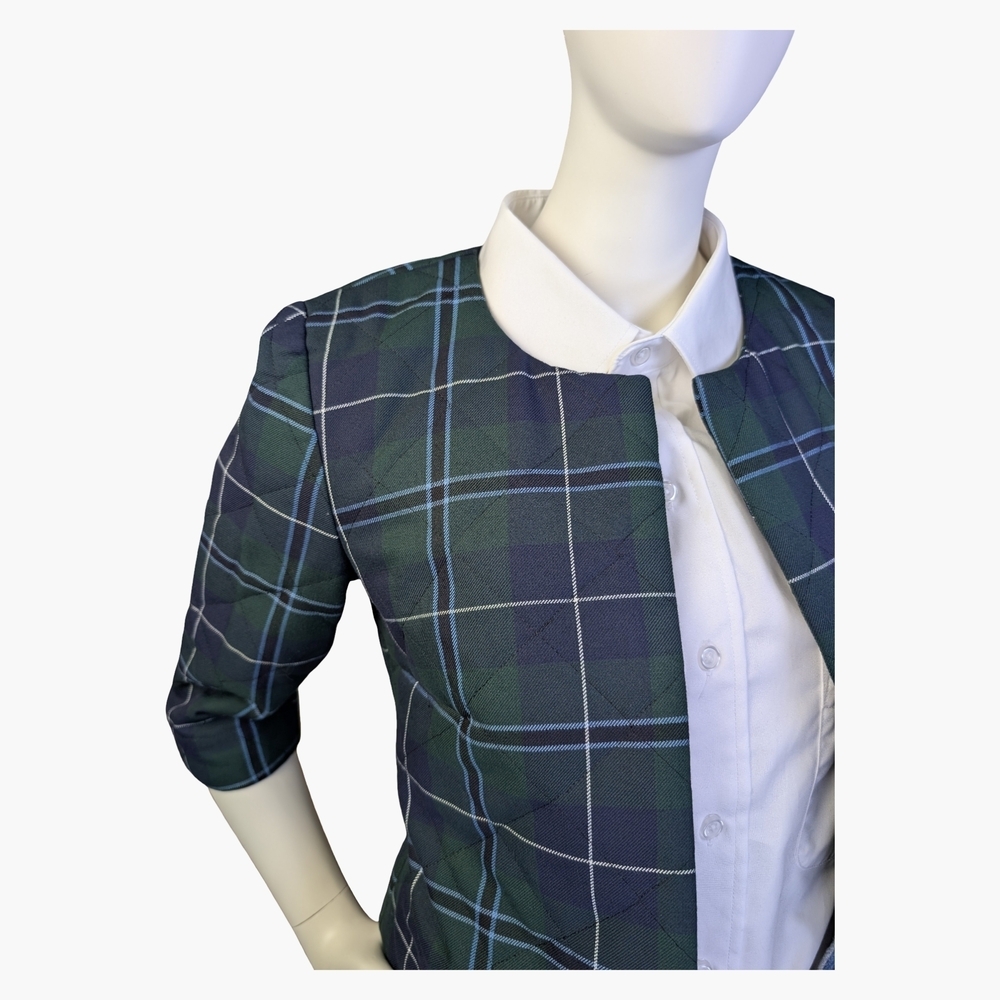 Bodybag By Jude Cropped Quilted Tartan Jacket | Made In Canada | Size XS/S - Picture 6 of 9